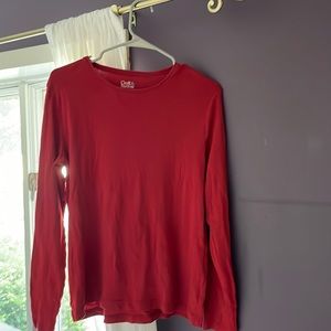 Red long sleeve shirt